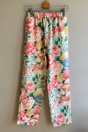 White Floral Pants