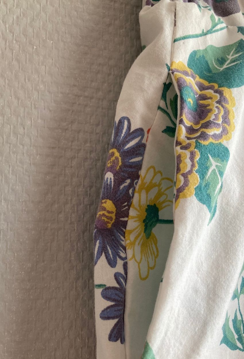 White Floral Shorts - Image 3