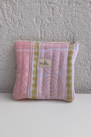 Flat Pink-Orange Vintage Pouch
