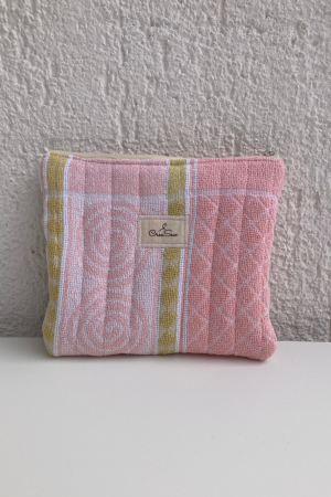 Flat Pink-Orange Vintage Pouch