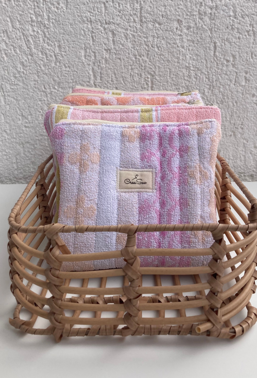 Flat Pink-Orange Vintage Pouch - Image 3
