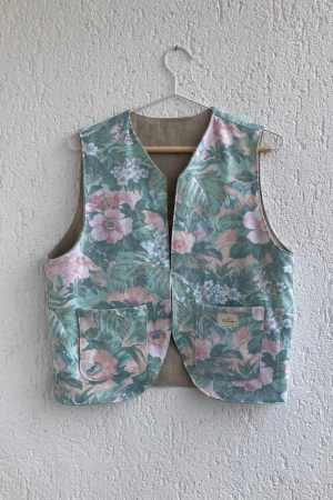 Water-Green Sleeveless Jacket