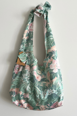 Water-Green Bow Tote Bag