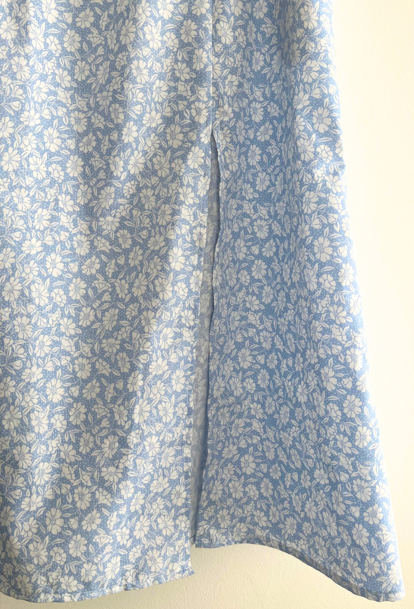 Flowery Blue Skirt - Image 6