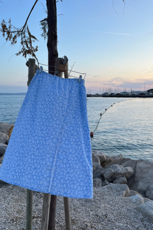 Flowery Blue Skirt