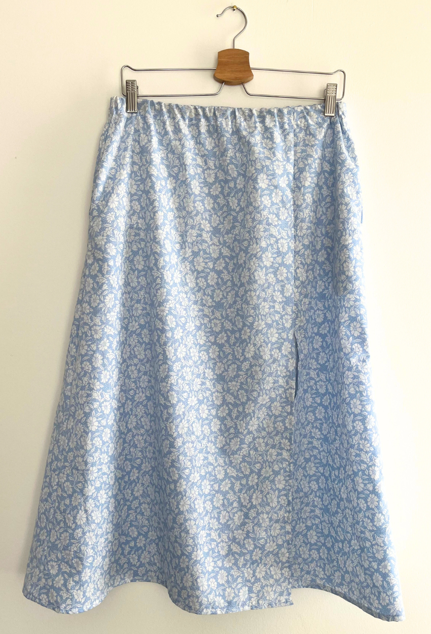 Flowery Blue Skirt - Image 4