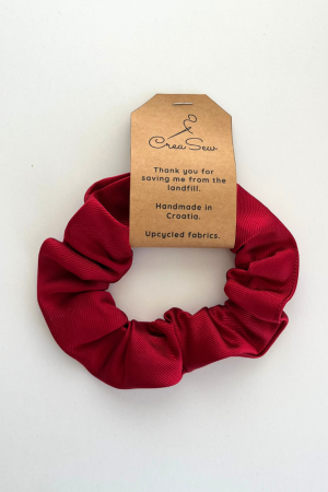 Red Silk Scrunchie