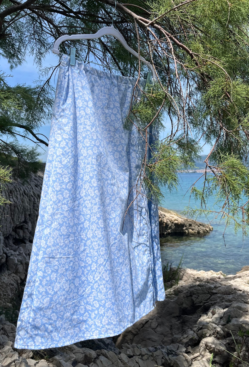 Flowery Blue Skirt - Image 3