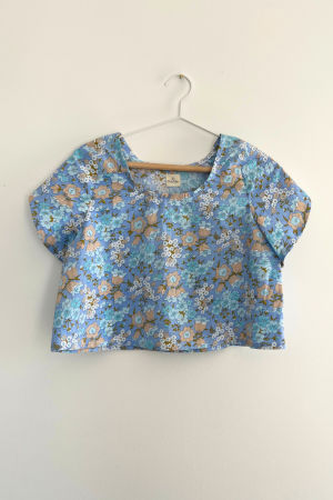 Flowery Tulip Sleeves Top