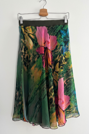 Flowery Green Skirt