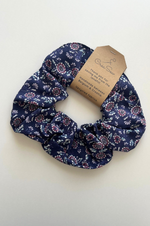 Flowery Purple Scrunchie