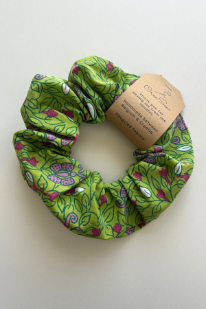 Green Butterflies Scrunchie