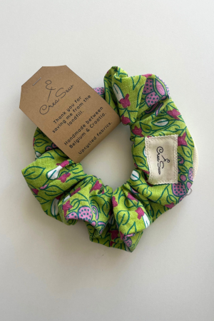 Green Butterflies Zipper Scrunchie