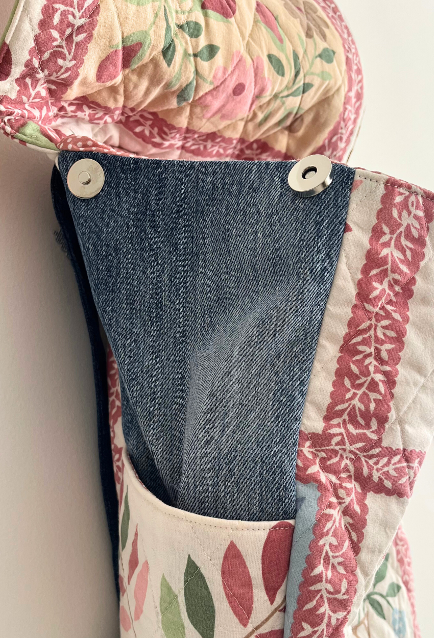 Flowery Denim Backpack - Image 7