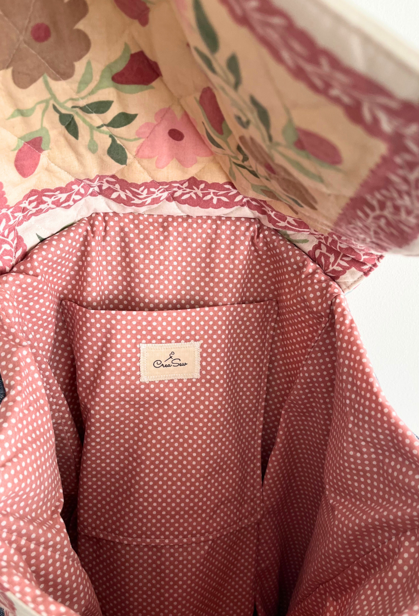 Flowery Denim Backpack - Image 8