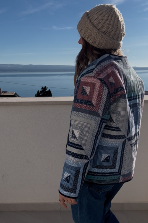 Patchwork Wool Coat