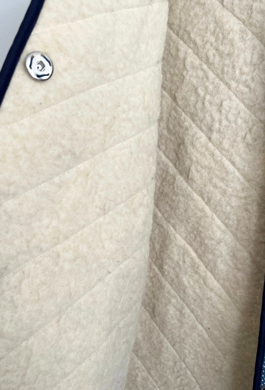 Patchwork Wool Coat - Image 4