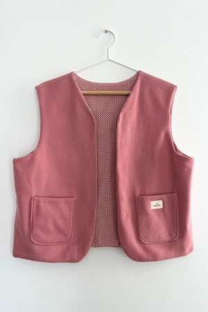 Pink sleeveless vest