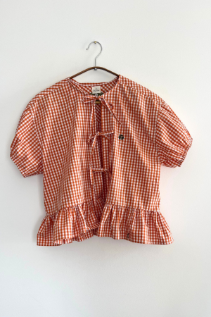 Orange Shirt with Bows