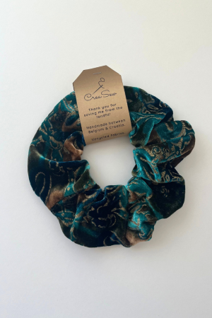 Green Velvet Scrunchie