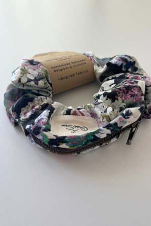 Spring Flowers Zipper Scrunchie