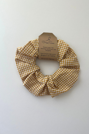 Yellow Mustard Vichy Scrunchie