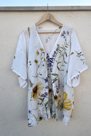 Floral Linen Kimono