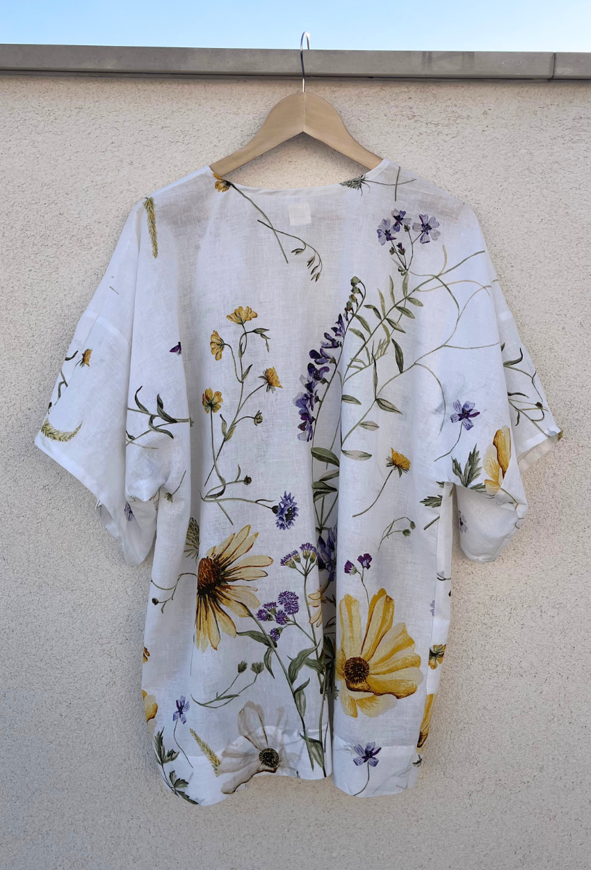 Floral Linen Kimono - Image 5