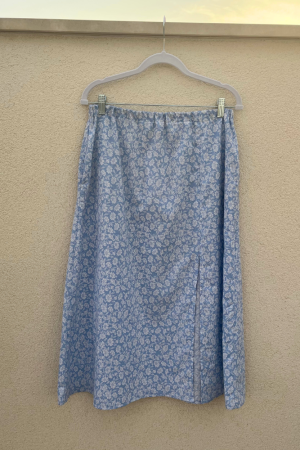 Flowery Blue Skirt