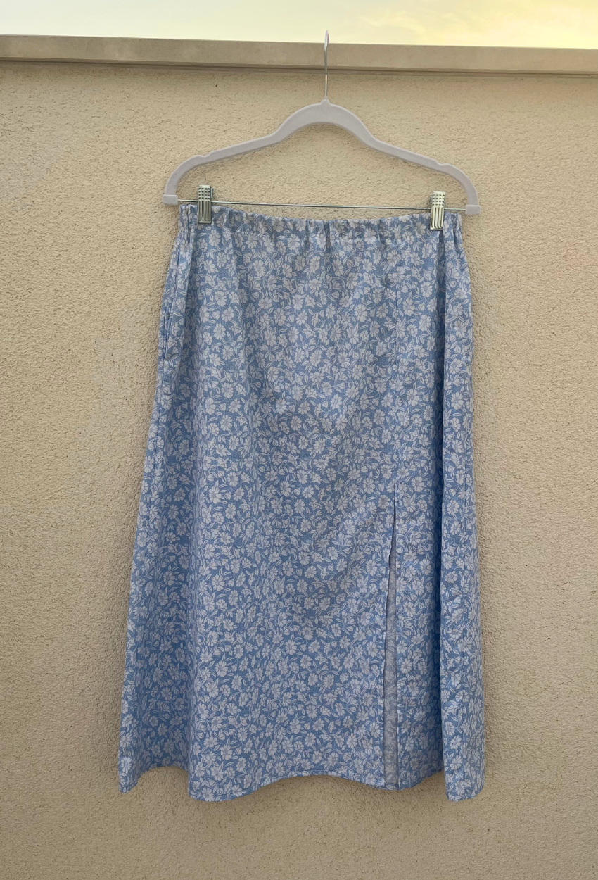 Flowery Blue Skirt