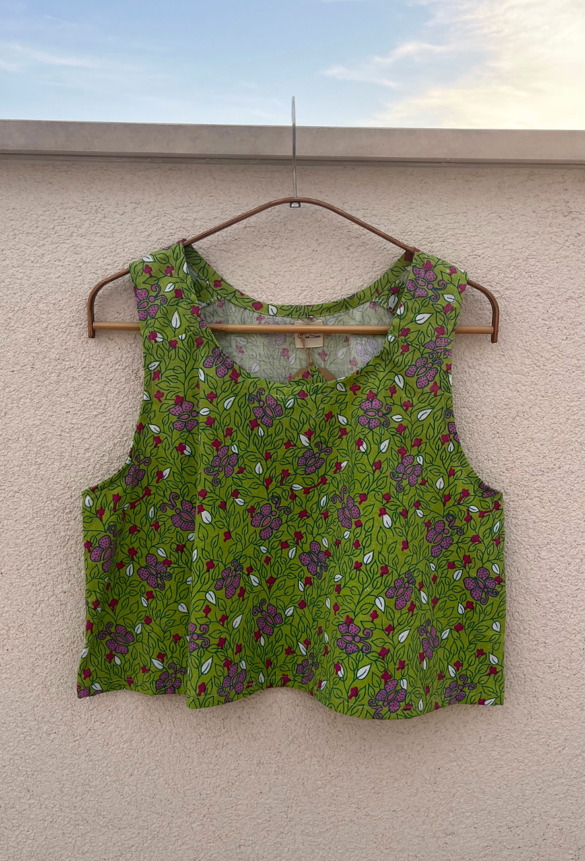 Green Butterflies Top