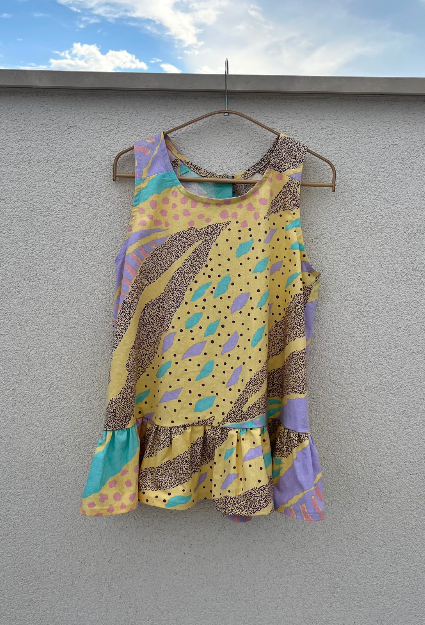 Pastel Ruffle Gathered Top