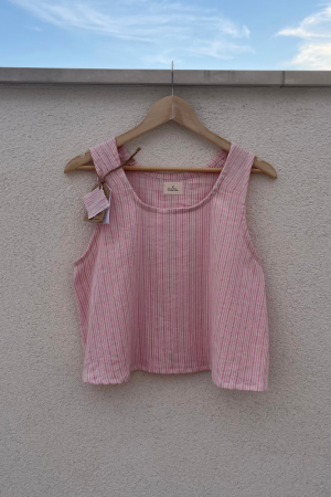 Pink Linen Top