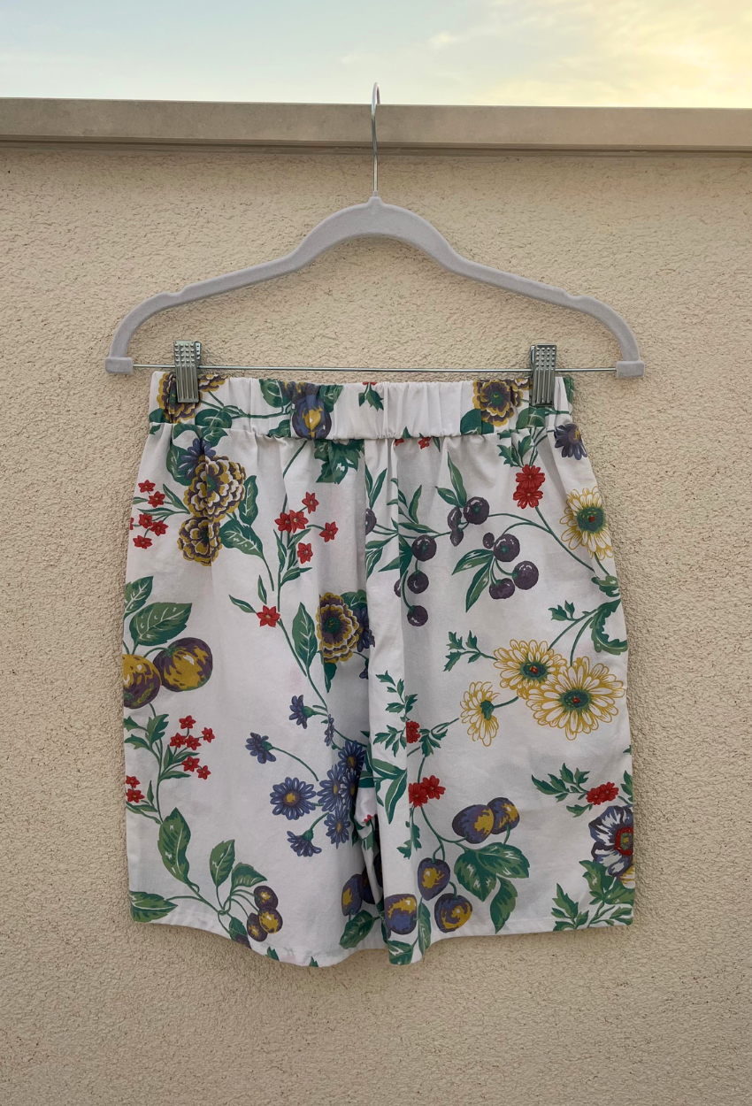 White Floral Bermuda - Image 3
